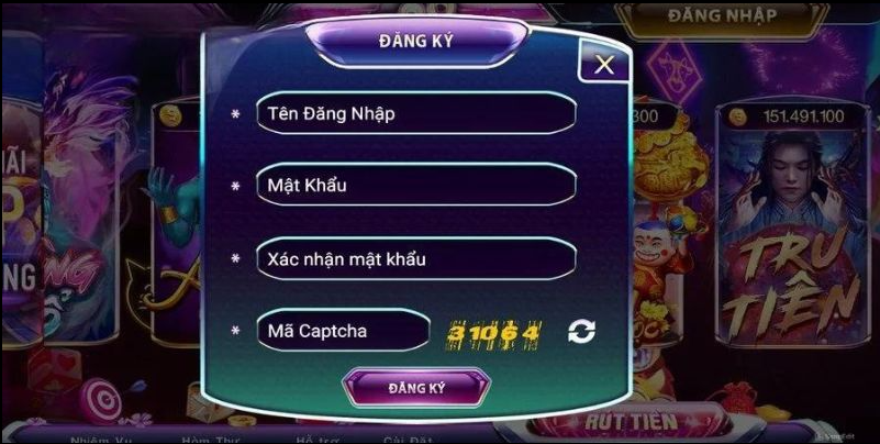 Các bước đăng ký game bài đổi thưởng nhanh